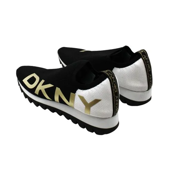 DKNY Women's Azer - Slip on Runner Sneakers in Black Size 8 - Picture 4 of 6